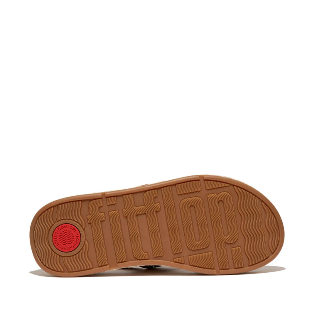F-MODE Espadrille Buckle Leather Flatform Sandals - Image 4