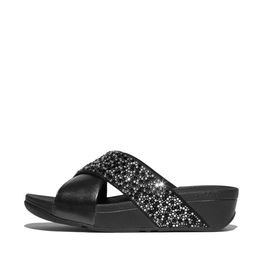LULU Crystal-Mix Metallic Cross Slides