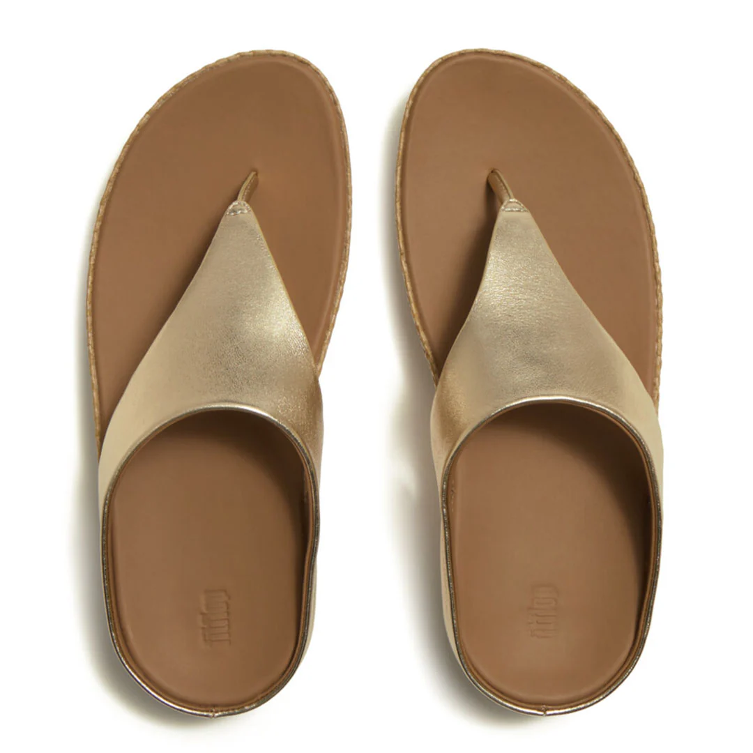 LULU Lux Graphic-weave Leather Toe-post Sandals - Image 5